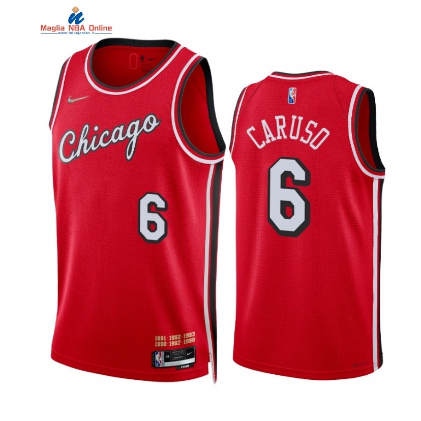 Maglia NBA Nike Chicago Bulls #6 Alex Caruso 75th Season Diamante Rosso Città 2021-22 Acquista