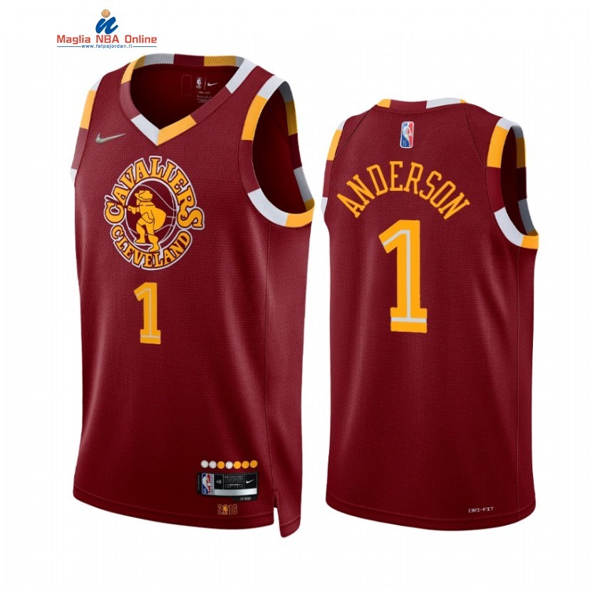 Maglia NBA Nike Cleveland Cavaliers #1 Justin Anderson 75th Season Diamante Rosso Città 2021-22 Acquista