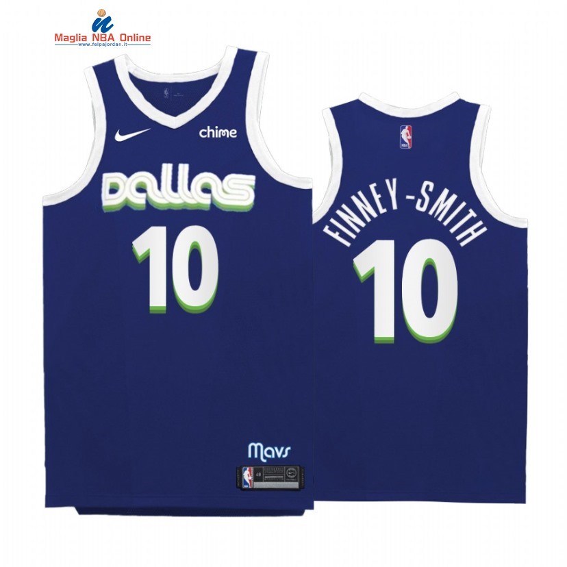 Maglia NBA Nike Dallas Mavericks #10 Dorian Finney Smith Marino Città 2022-23 Acquista