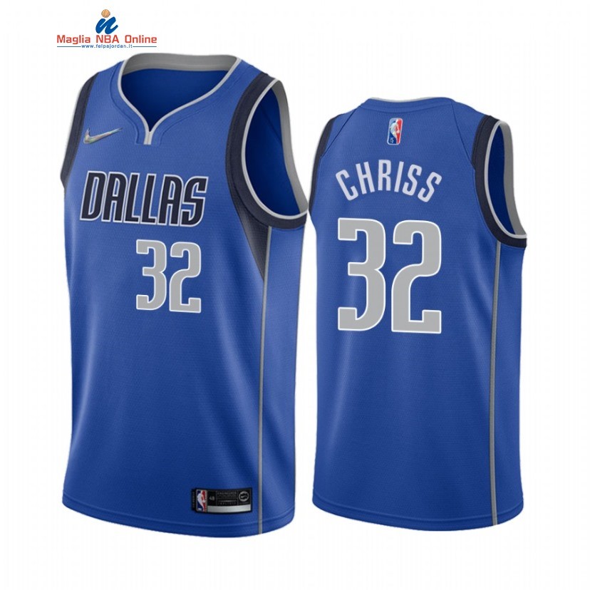 Maglia NBA Nike Dallas Mavericks #32 Marquese Chriss 75th Season Blu Icon 2021-22 Acquista