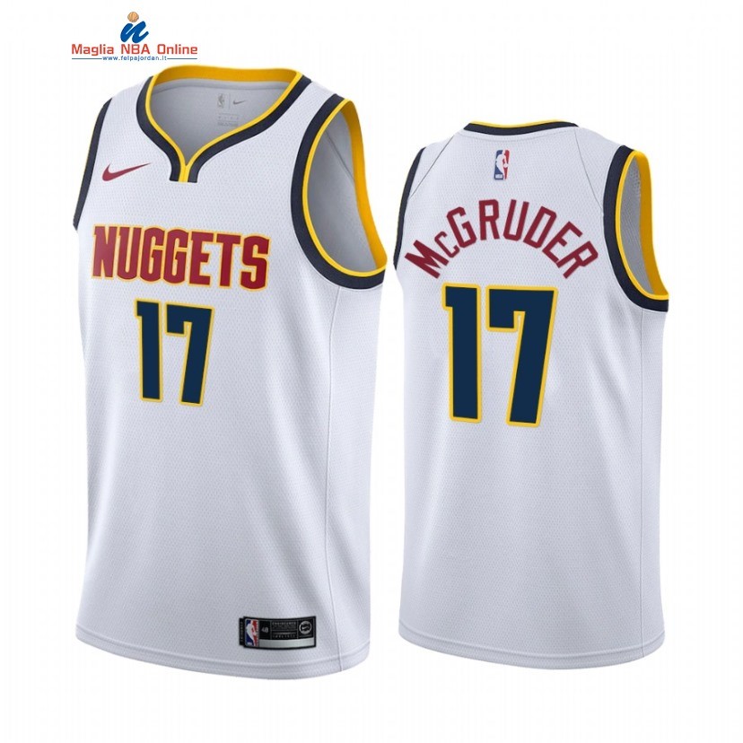 Maglia NBA Nike Denver Nuggets #17 Rodney McGruder Bianco Association 2022 Acquista