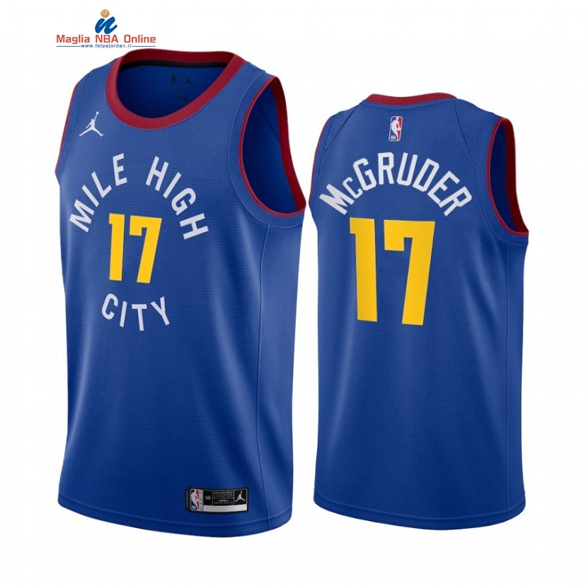 Maglia NBA Nike Denver Nuggets #17 Rodney McGruder Blu Statement 2022 Acquista