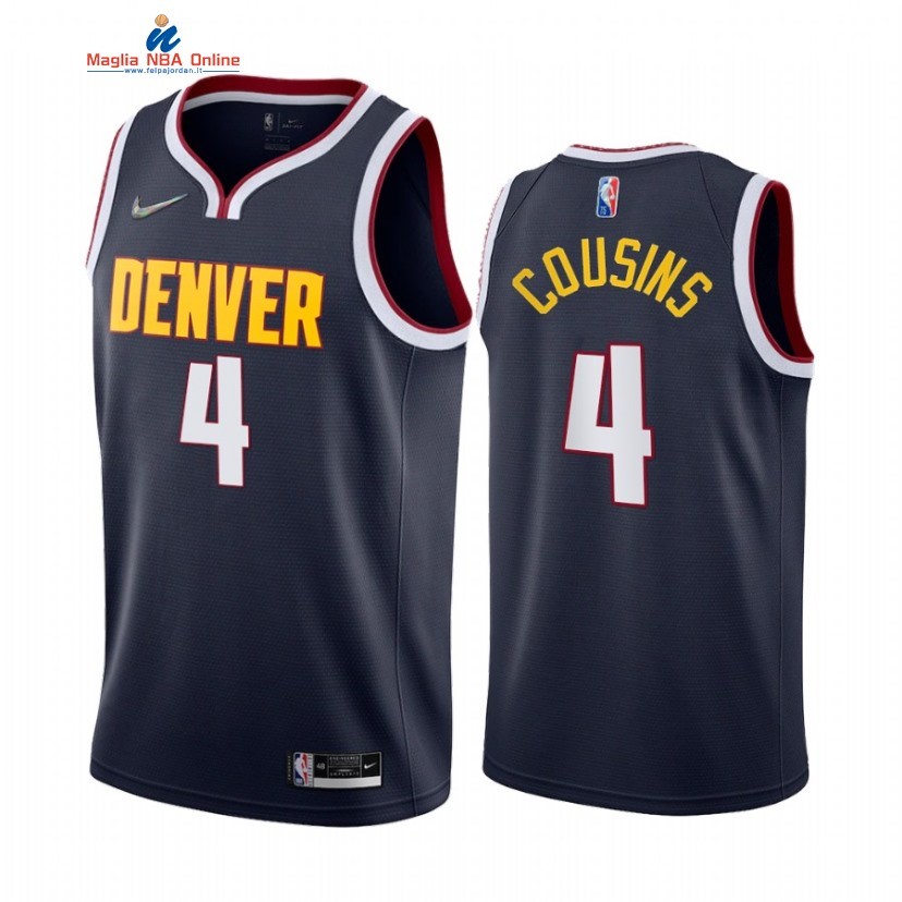 Maglia NBA Nike Denver Nuggets #4 DeMarcus Cousins 75th Marino Icon 2022 Acquista