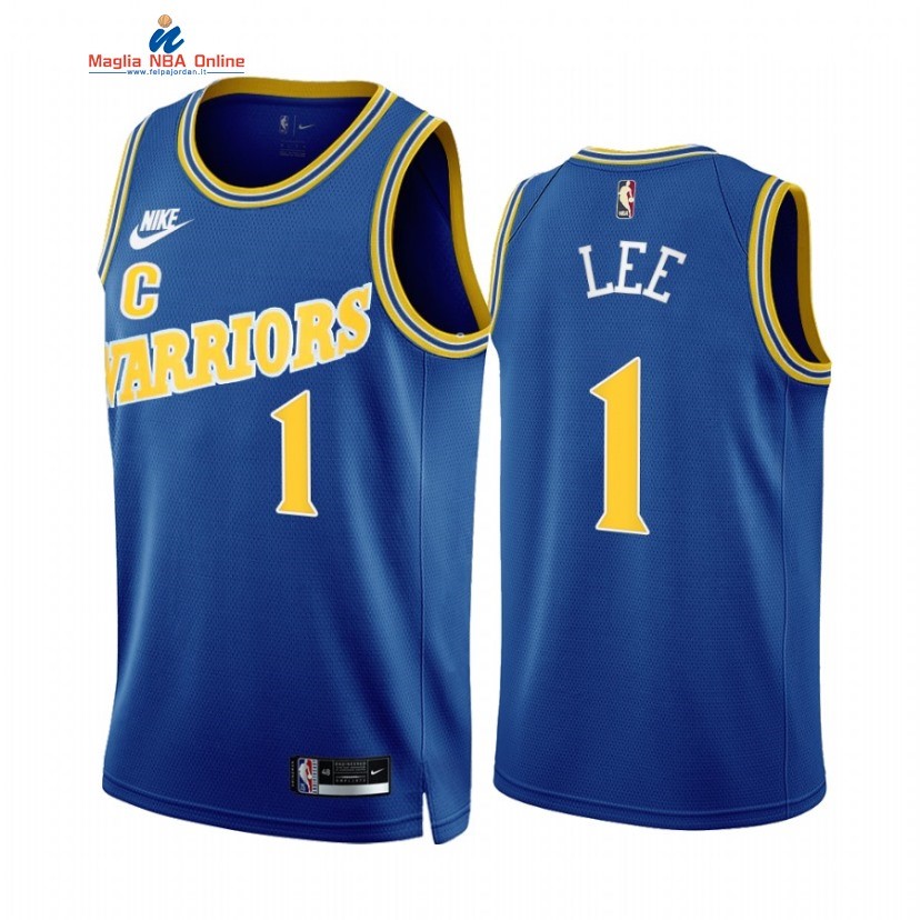 Maglia NBA Nike Golden State Warriors #1 Damion Lee Blu Classic 2022-23 Acquista