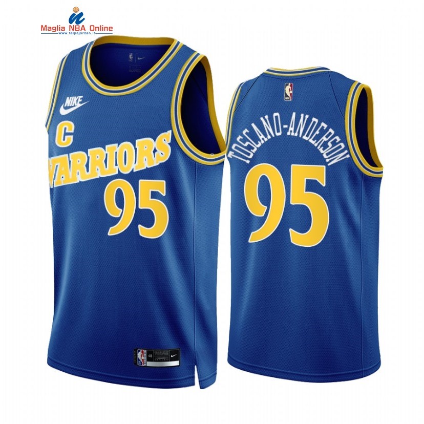 Maglia NBA Nike Golden State Warriors #95 Juan Toscano Anderson Blu Classic 2022-23 Acquista