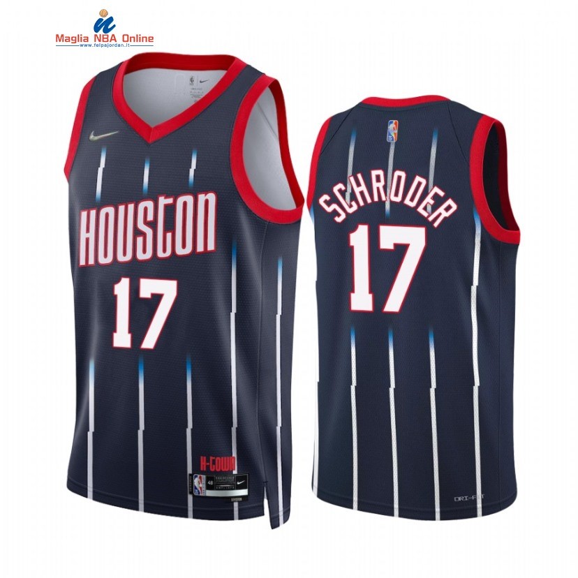 Maglia NBA Nike Houston Rockets #17 Dennis Schroder 75th Season Marino Città 2021-22 Acquista