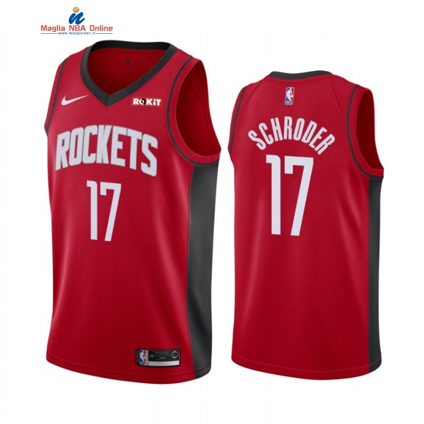 Maglia NBA Nike Houston Rockets #17 Dennis Schroder Rosso Icon 2022 Acquista