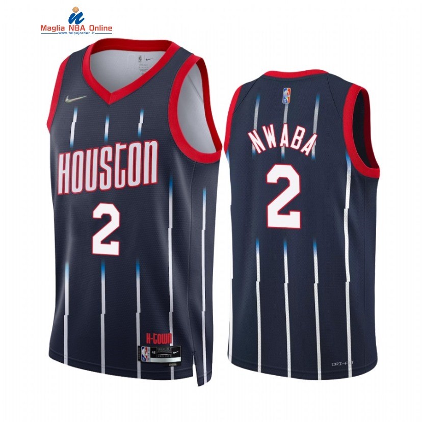 Maglia NBA Nike Houston Rockets #2 David Nwaba 75th Season Marino Città 2021-22 Acquista