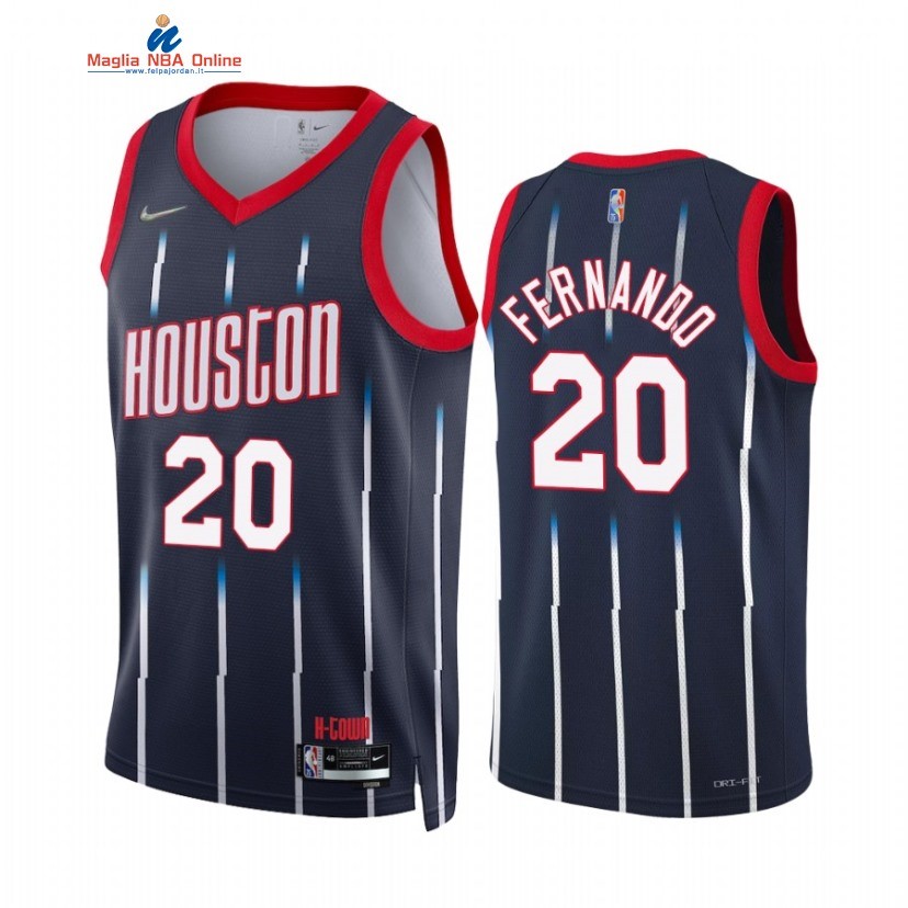 Maglia NBA Nike Houston Rockets #20 Bruno Fernando 75th Season Marino Città 2021-22 Acquista