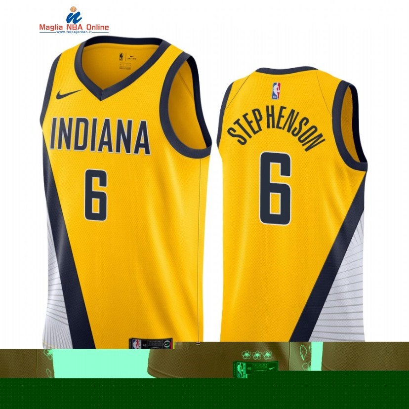 Maglia NBA Nike Indiana Pacers #4 Lance Stephenson Giallo Statement 2021-22 Acquista