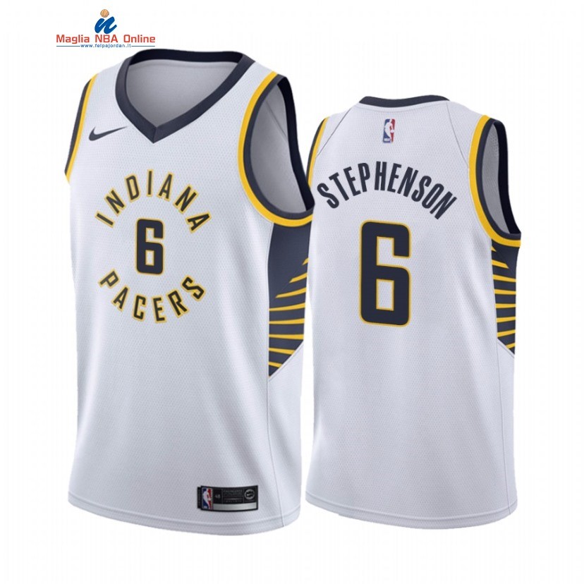 Maglia NBA Nike Indiana Pacers #6 Lance Stephenson Bianco Association 2021-22 Acquista