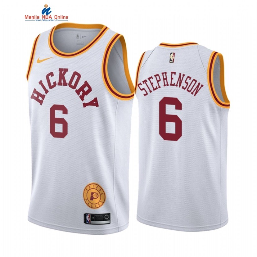 Maglia NBA Nike Indiana Pacers #6 Lance Stephenson Bianco Classic 2021-22 Acquista