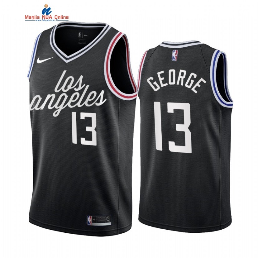 Maglia NBA Nike Los Angeles Clippers #13 Paul George Nero Città 2022-23 Acquista