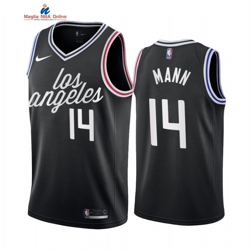 Maglia NBA Nike Los Angeles Clippers #14 Terance Mann Nero Città 2022-23 Acquista