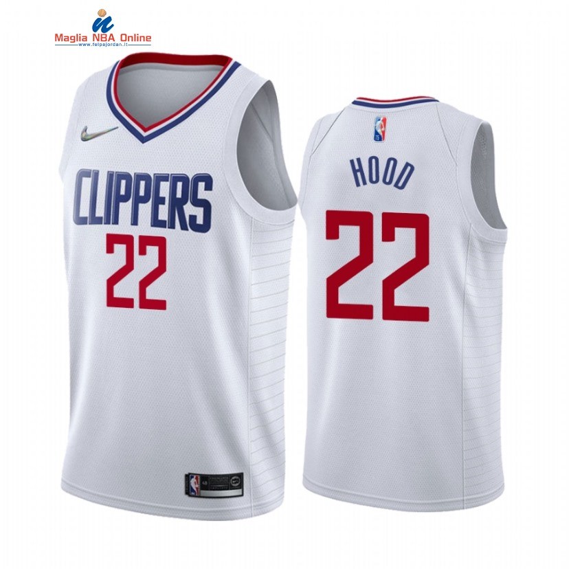 Maglia NBA Nike Los Angeles Clippers #22 Rodney Hood Bianco Association 2022 Acquista