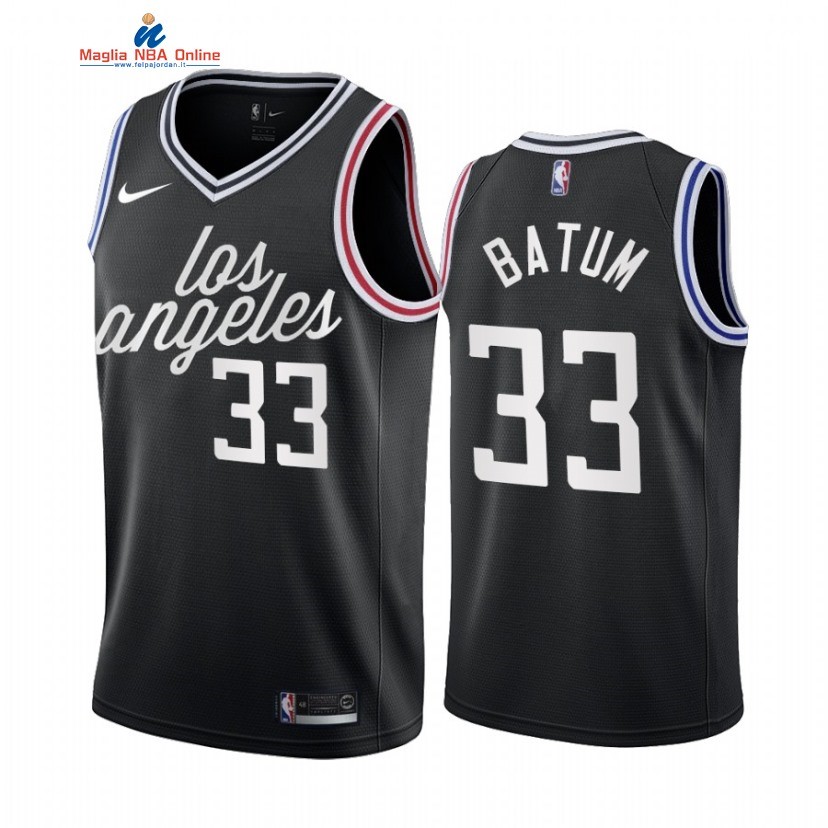 Maglia NBA Nike Los Angeles Clippers #33 Nicolas Batum Nero Città 2022-23 Acquista