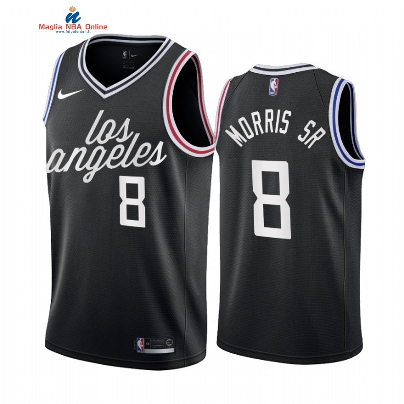 Maglia NBA Nike Los Angeles Clippers #8 Marcus Morris Sr. Nero Città 2022-23 Acquista