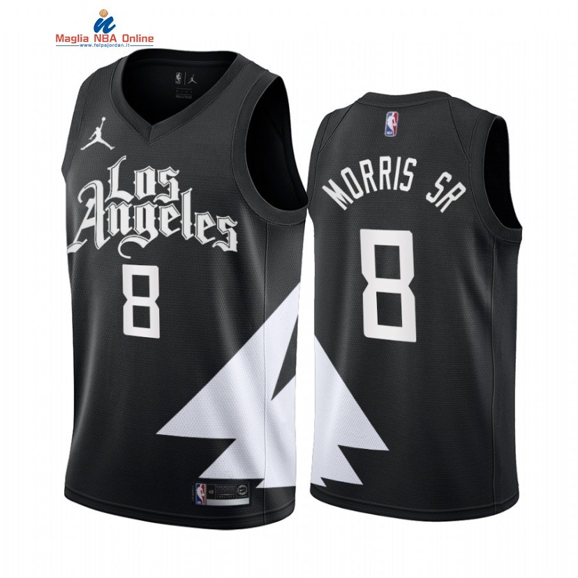 Maglia NBA Nike Los Angeles Clippers #8 Marcus Morris Sr. Nero Statement 2022-23 Acquista