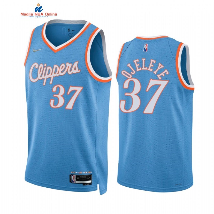 Maglia NBA Nike Los Angeles Clippers NO37 .Clippers Semi Ojeleye 75th Blu Città 2022 Acquista