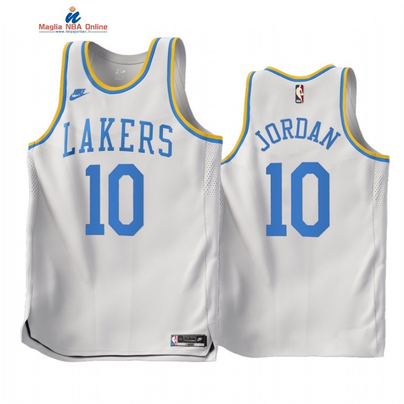 Maglia NBA Nike Los Angeles Lakers #10 DeAndre Jordan Bianco Classic 2022-23 Acquista