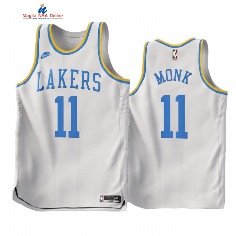 Maglia NBA Nike Los Angeles Lakers #11 Malik Monk Bianco Classic 2022-23 Acquista