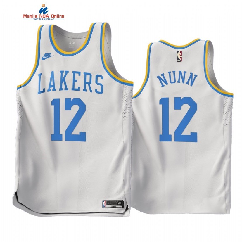 Maglia NBA Nike Los Angeles Lakers #12 Kendrick Nunn Bianco Classic 2022-23 Acquista