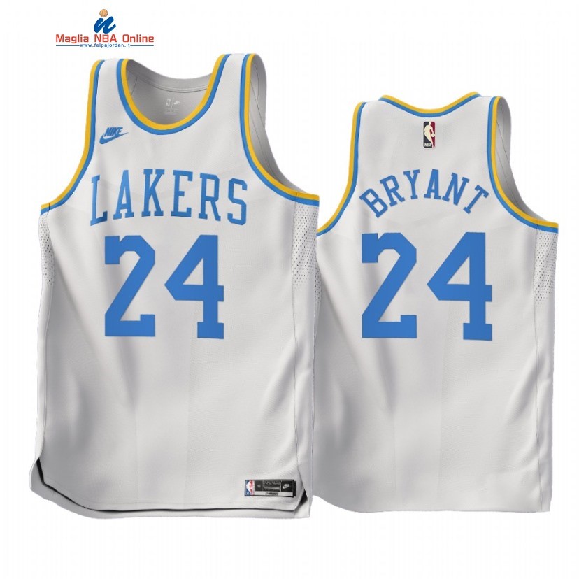 Maglia NBA Nike Los Angeles Lakers #24 Kobe Bryant Bianco Classic 2022-23 Acquista