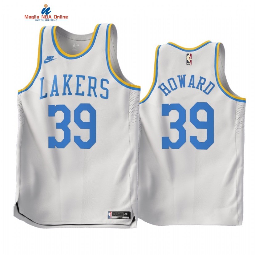 Maglia NBA Nike Los Angeles Lakers #39 Dwight Howard Bianco Classic 2022-23 Acquista