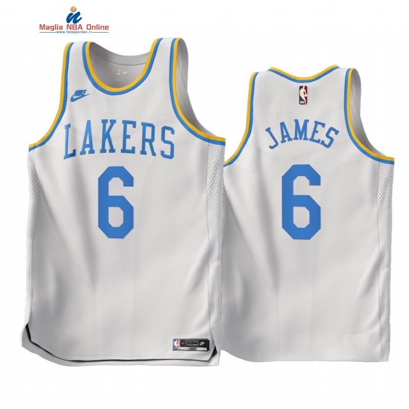 Maglia NBA Nike Los Angeles Lakers #6 LeBron James Bianco Classic 2022-23 Acquista