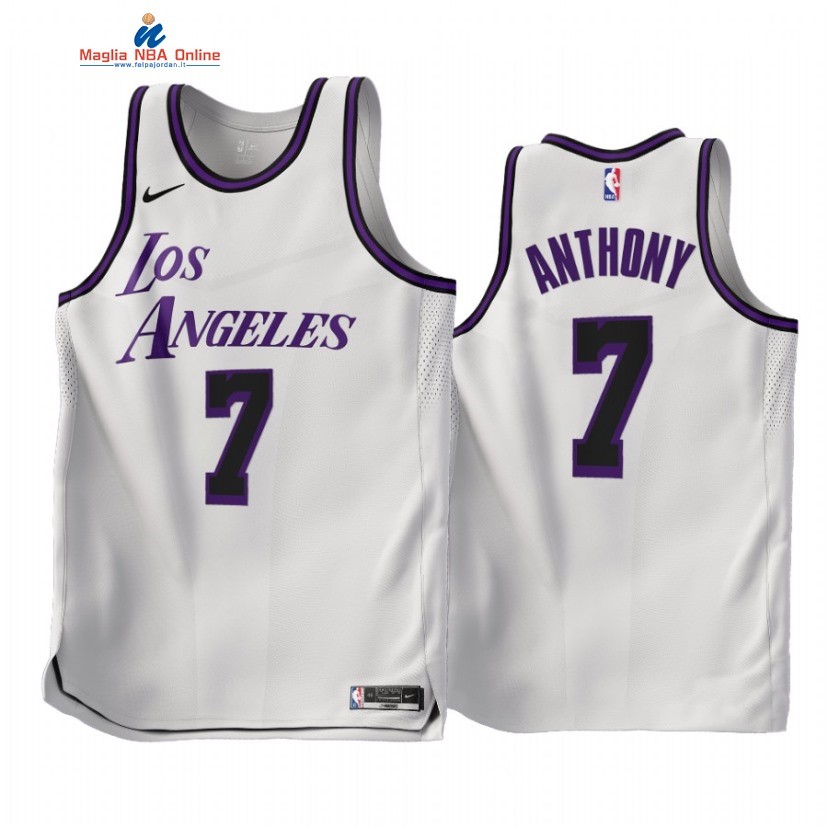 Maglia NBA Nike Los Angeles Lakers #7 Carmelo Anthony Bianco Città 2022-23 Acquista