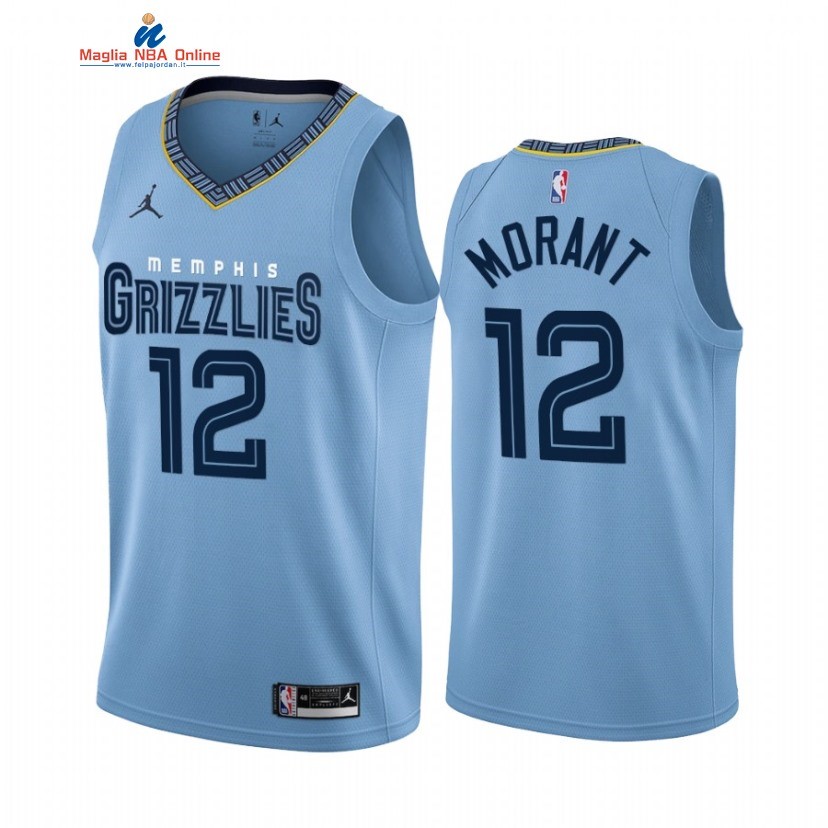 Maglia NBA Nike Memphis Grizzlies #12 Ja Morant Blu Statement 2022 Acquista