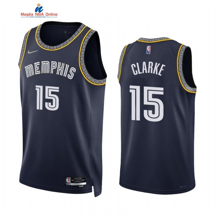 Maglia NBA Nike Memphis Grizzlies #15 Brandon Clarke 75th Marino 2021-22 Acquista