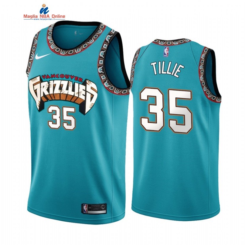 Maglia NBA Nike Memphis Grizzlies #35 Killian Tillie Teal Classic 2021 Acquista