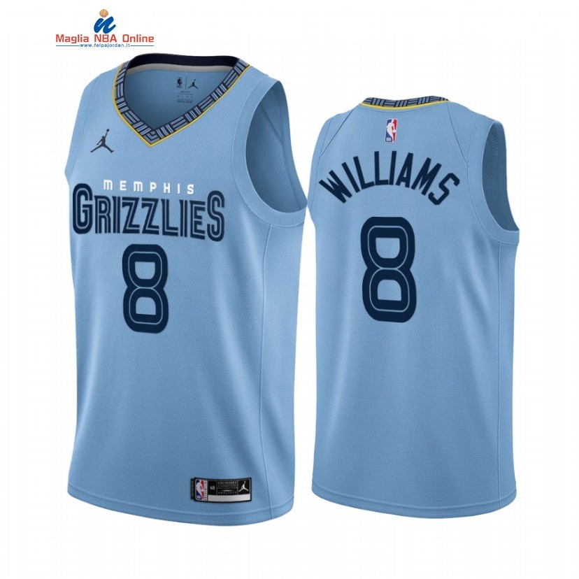 Maglia NBA Nike Memphis Grizzlies #8 Ziaire Williams Blu Statement 2022 Acquista