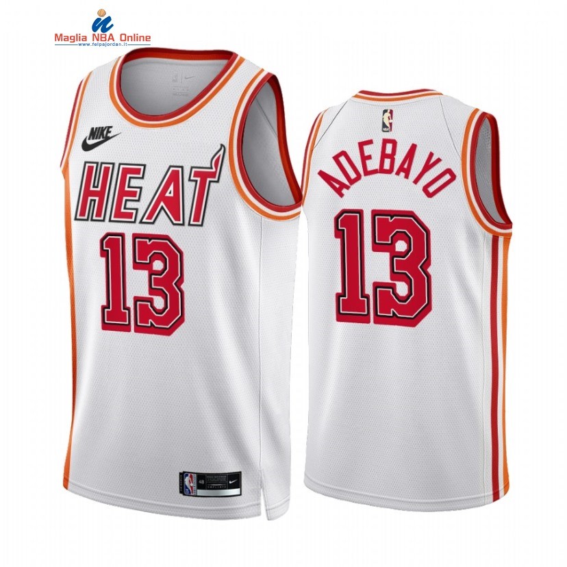 Maglia NBA Nike Miami Heat #13 Bam Adebayo Bianco Classic 2022-23 Acquista