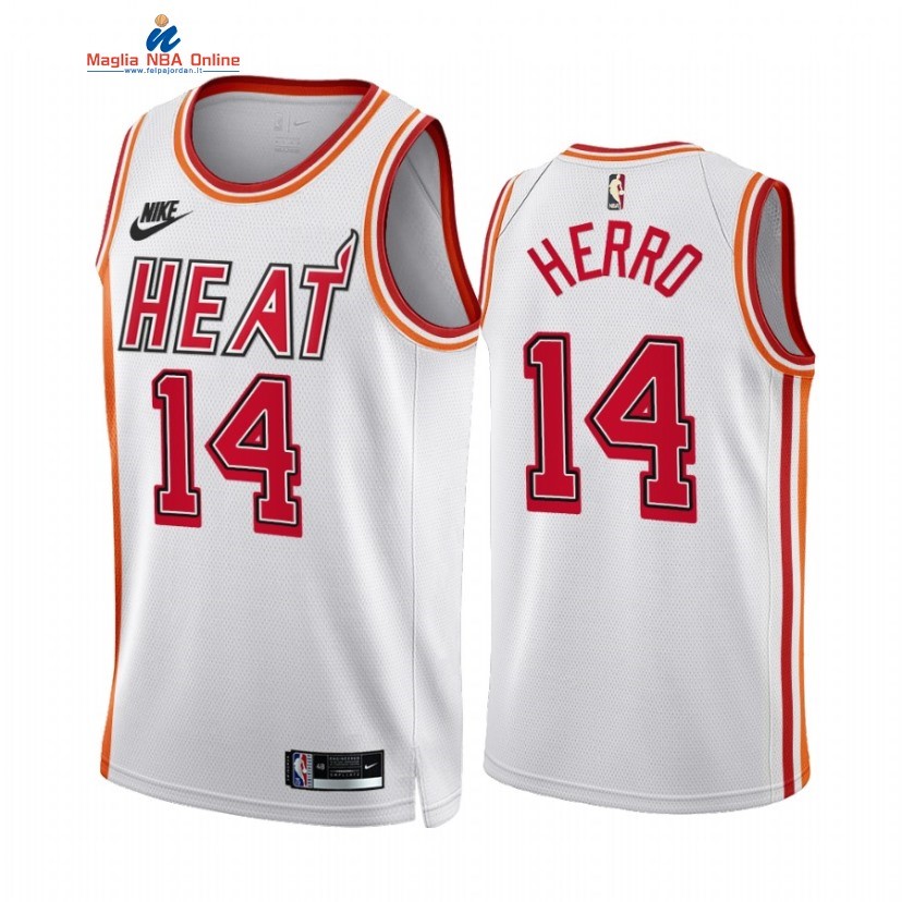 Maglia NBA Nike Miami Heat #14 Tyler Herro Bianco Classic 2022-23 Acquista