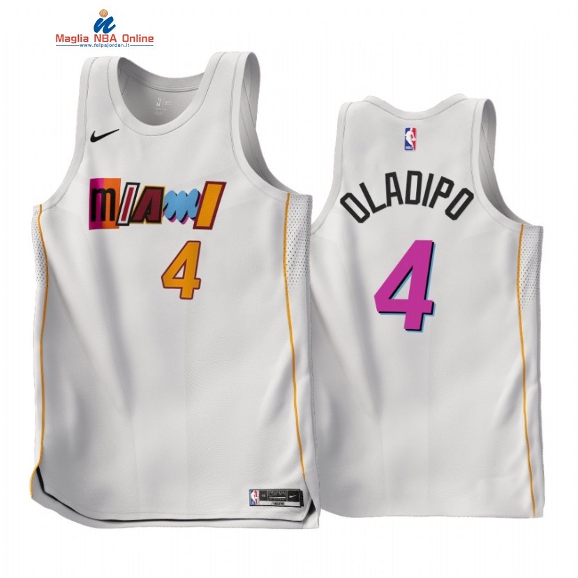 Maglia NBA Nike Miami Heat #4 Victor Oladipo Bianco Città 2022-23 Acquista