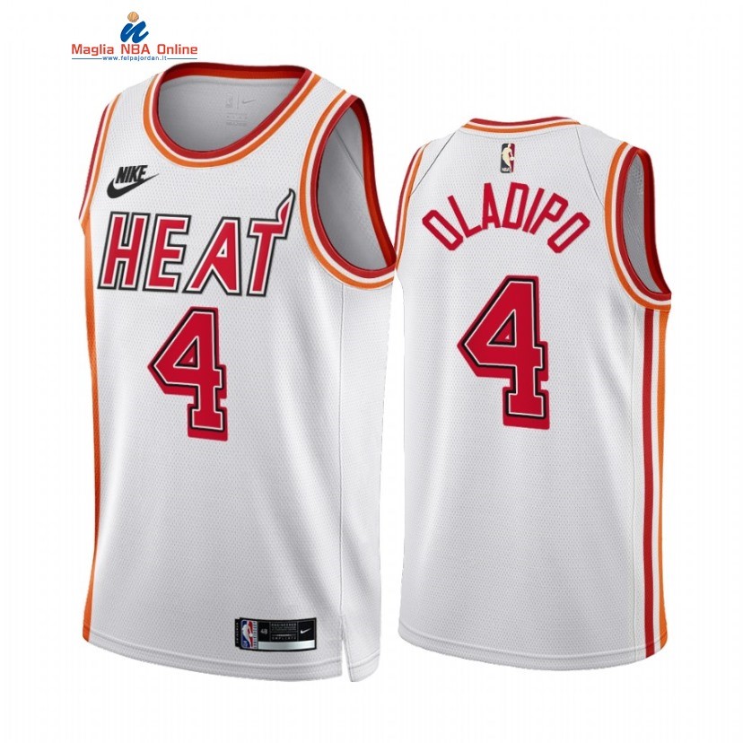 Maglia NBA Nike Miami Heat #4 Victor Oladipo Bianco Classic 2022-23 Acquista