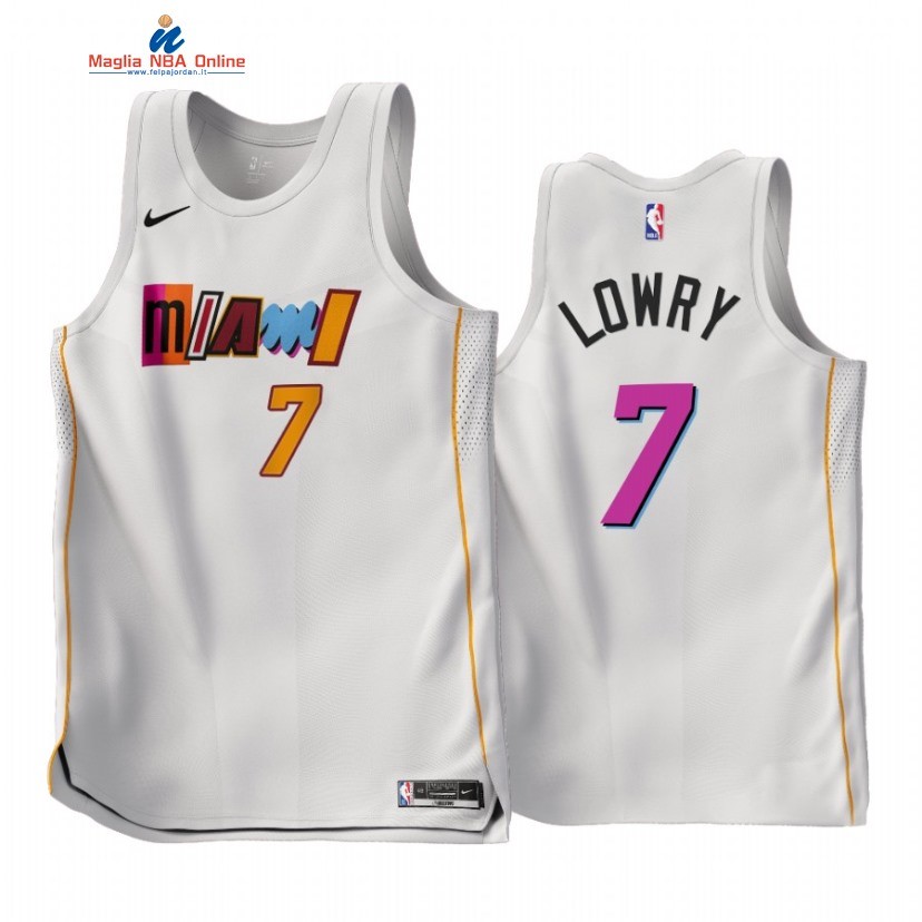 Maglia NBA Nike Miami Heat #7 Kyle Lowry Bianco Città 2022-23 Acquista