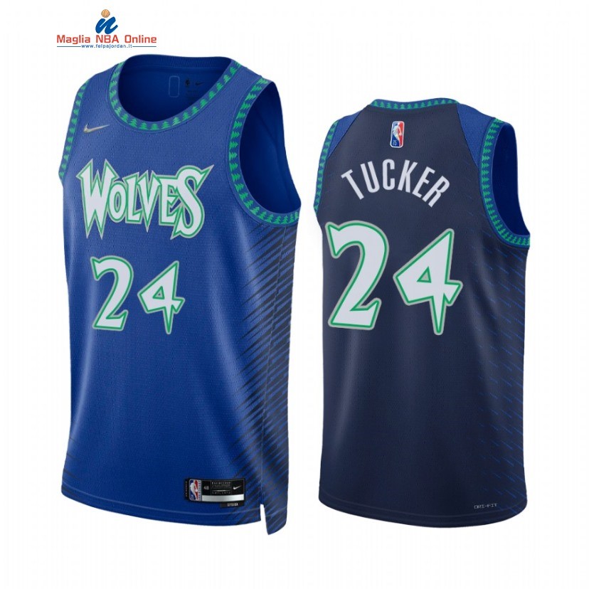 Maglia NBA Nike Minnesota Timberwolvs #24 Rayjon Tucker 75th Diamante Reale 2021-22 Acquista