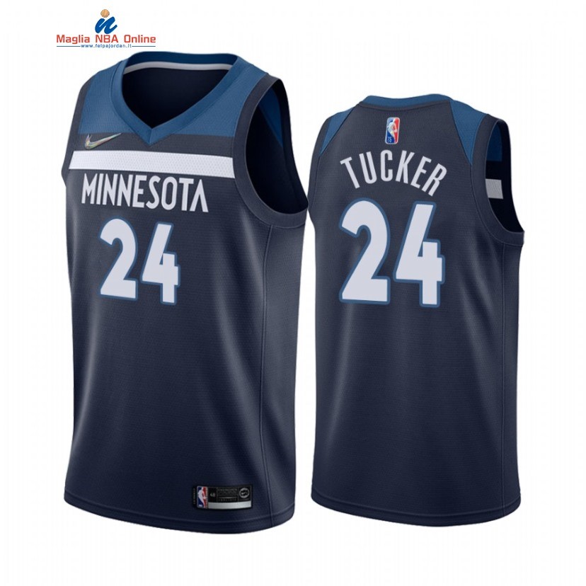 Maglia NBA Nike Minnesota Timberwolvs #24 Rayjon Tucker 75th Season Marino Icon 2021-22 Acquista