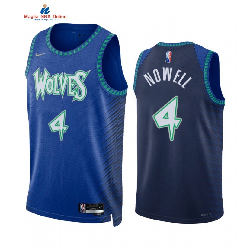 Maglia NBA Nike Minnesota Timberwolvs #4 Jaylen Nowell 75th Diamante Reale 2021-22 Acquista