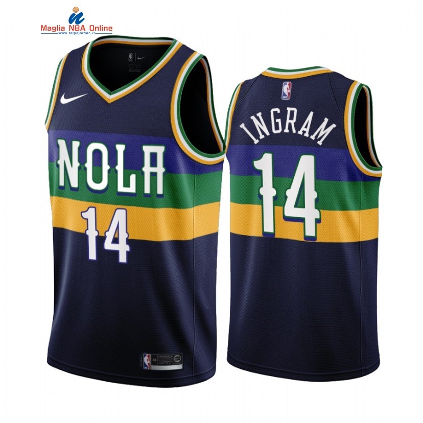 Maglia NBA Nike New Orleans Pelicans #14 Brandon Ingram Marino Città 2022-23 Acquista