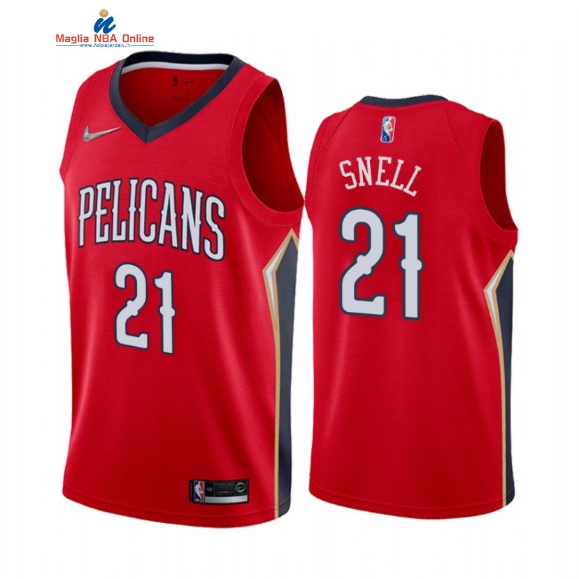 Maglia NBA Nike New Orleans Pelicans #21 Tony Snell Rosso Statement 2022 Acquista