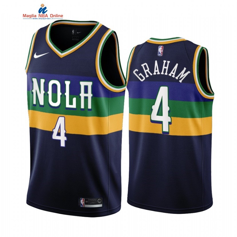 Maglia NBA Nike New Orleans Pelicans #4 Devonte' Graham Marino Città 2022-23 Acquista