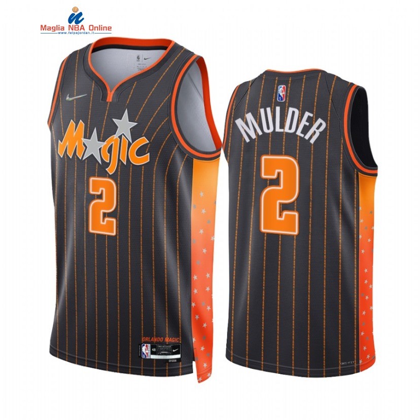 Maglia NBA Nike Orlando Magic #2 Mychal Mulder 75th Nero Città 2021-22 Acquista