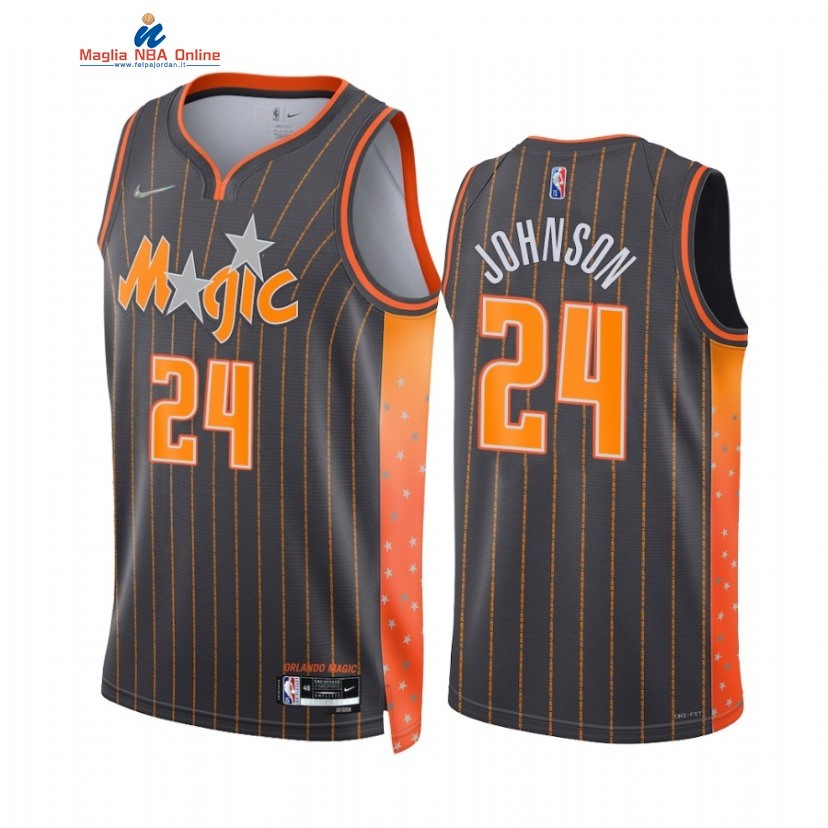 Maglia NBA Nike Orlando Magic #24 BJ Johnson 75th Nero Città 2021-22 Acquista