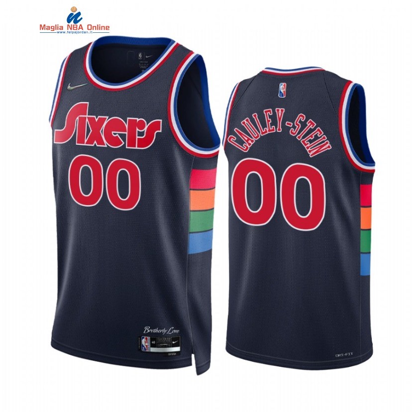 Maglia NBA Nike Philadelphia Sixers #00 Willie Cauley Stein Marino Città 2022 Acquista