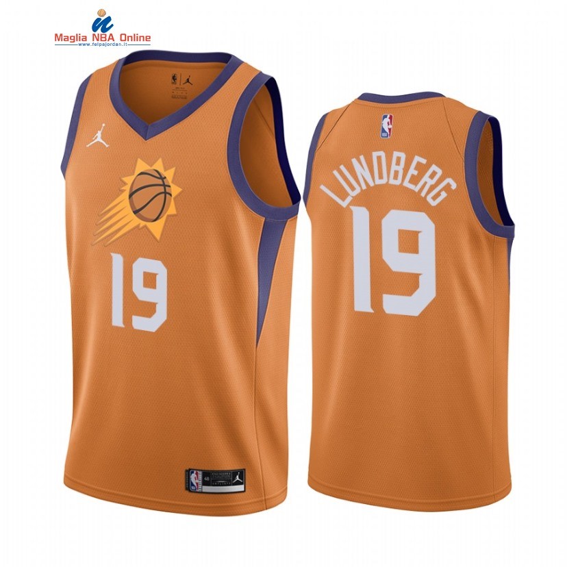 Maglia NBA Nike Phoenix Suns #19 Gabriel Lundberg Arancia Statement 2021 Acquista