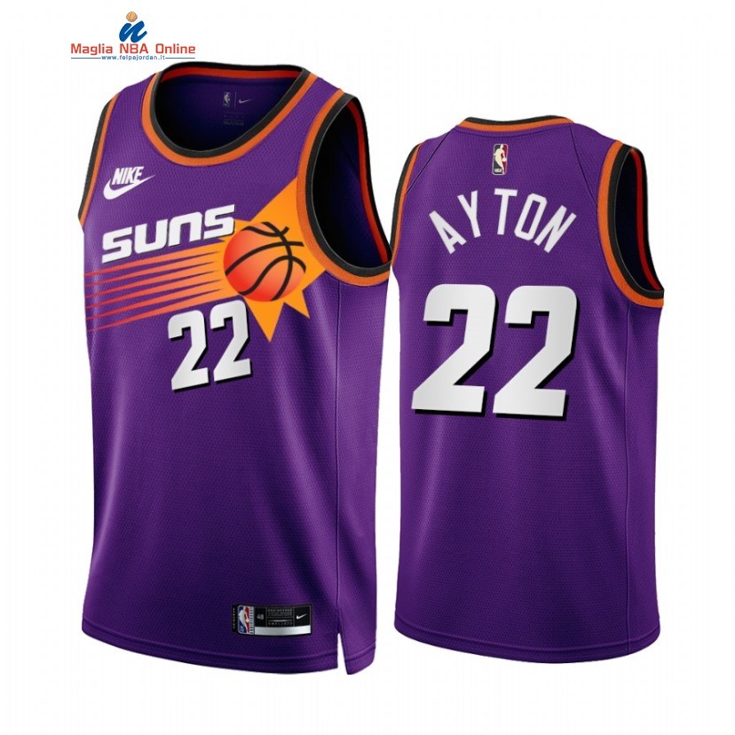 Maglia NBA Nike Phoenix Suns #22 Deandre Ayton Porpora Classic 2022-23 Acquista